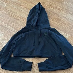 Black Gymshark Training Cropped Hoodie / Size XS / Never Worn